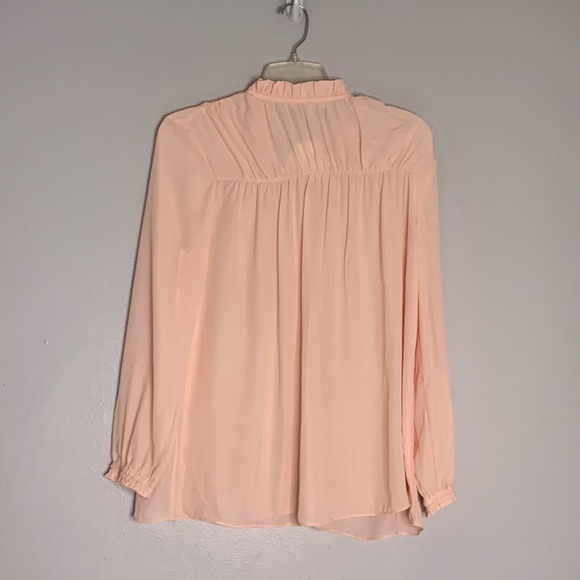 MAJE Romantic Shakespeare tassel blouse soft blush pink long sleeve new small - Picture 3 of 6